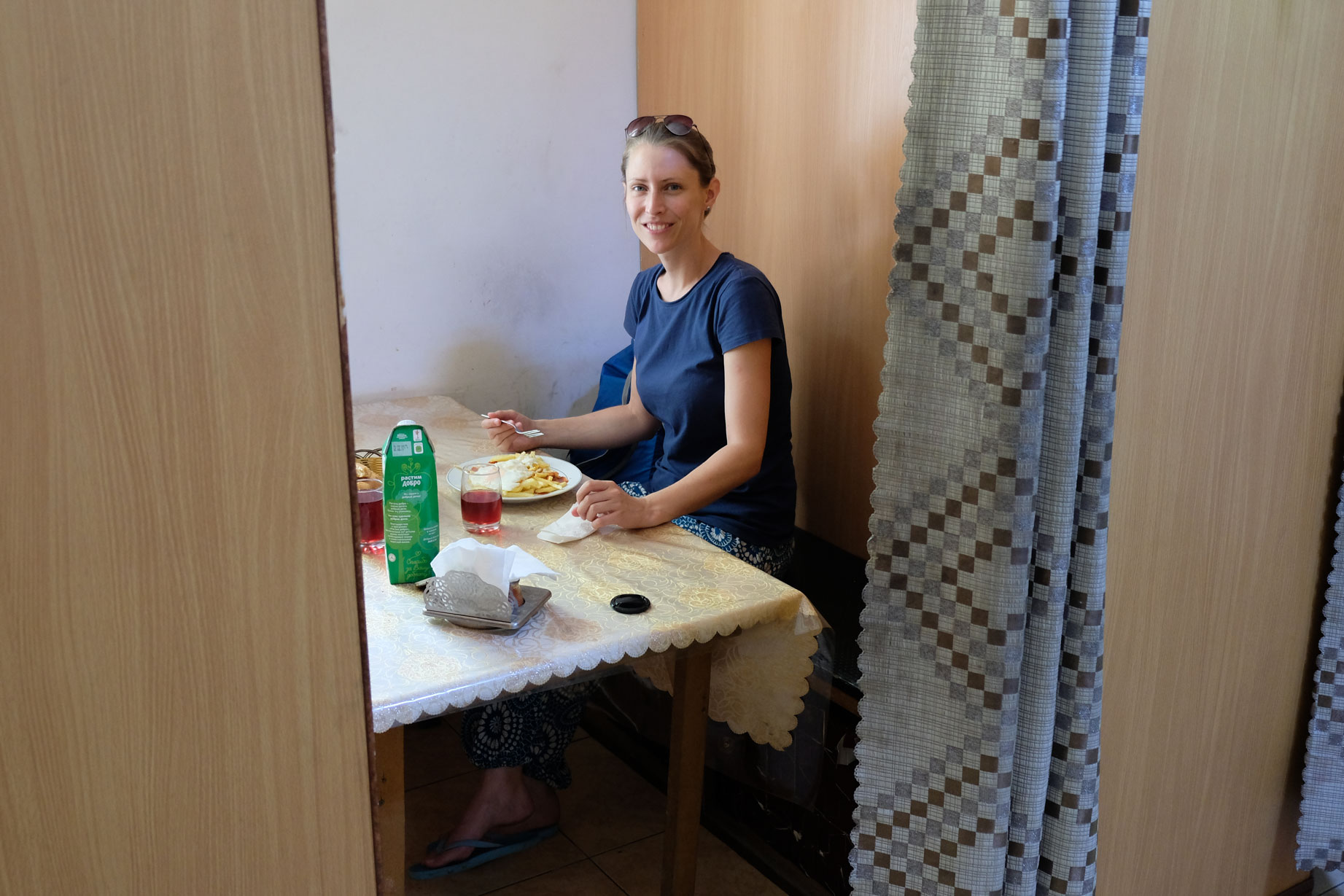 Leo beim Mittagessen im Séparée